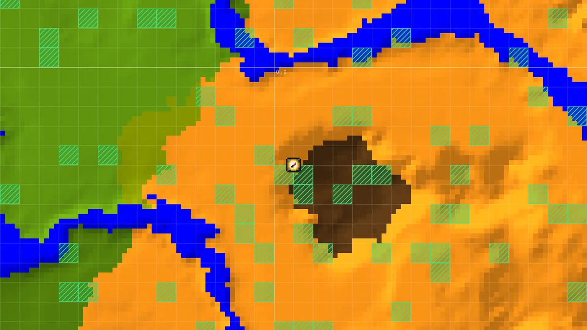 Slime chunk finder for seed 4024788130662083588 around spawn with many hatched slime chunks