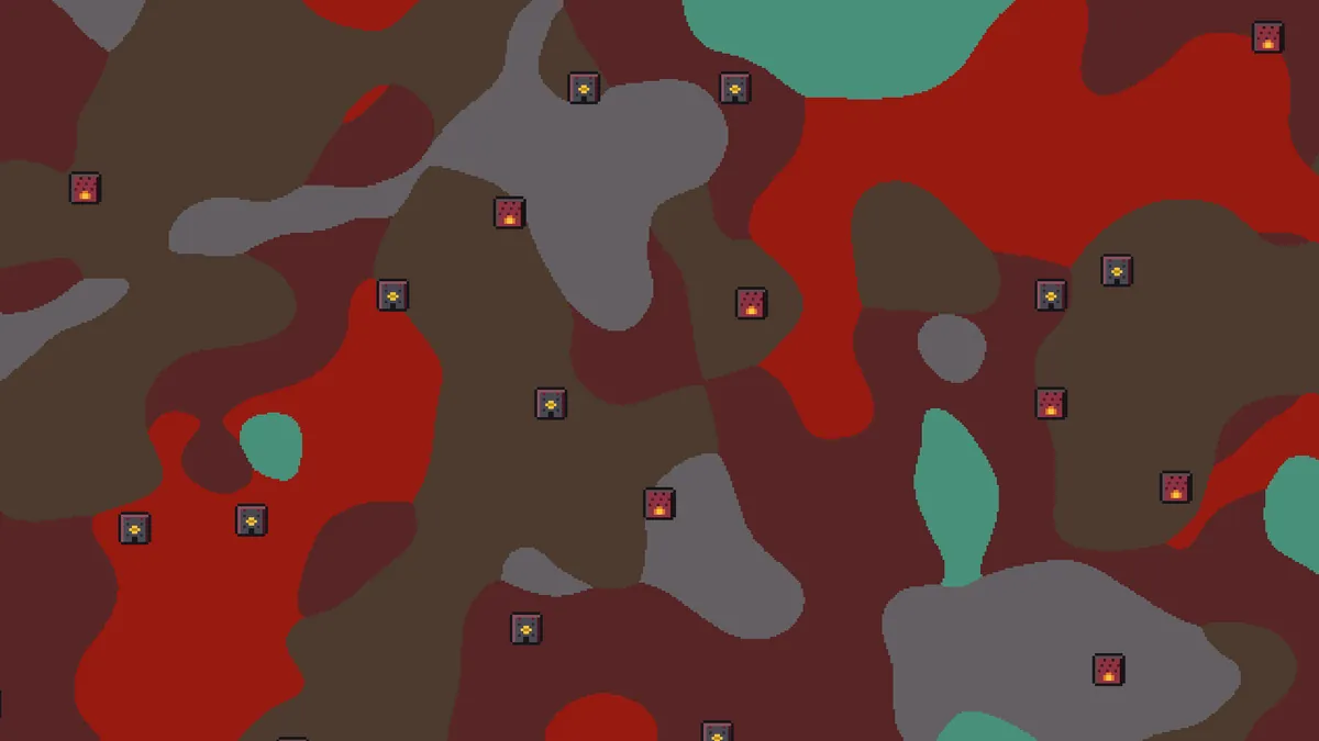 Nether view of seed 7965134851 with a fortress and a bastion within 220 blocks of the portal position