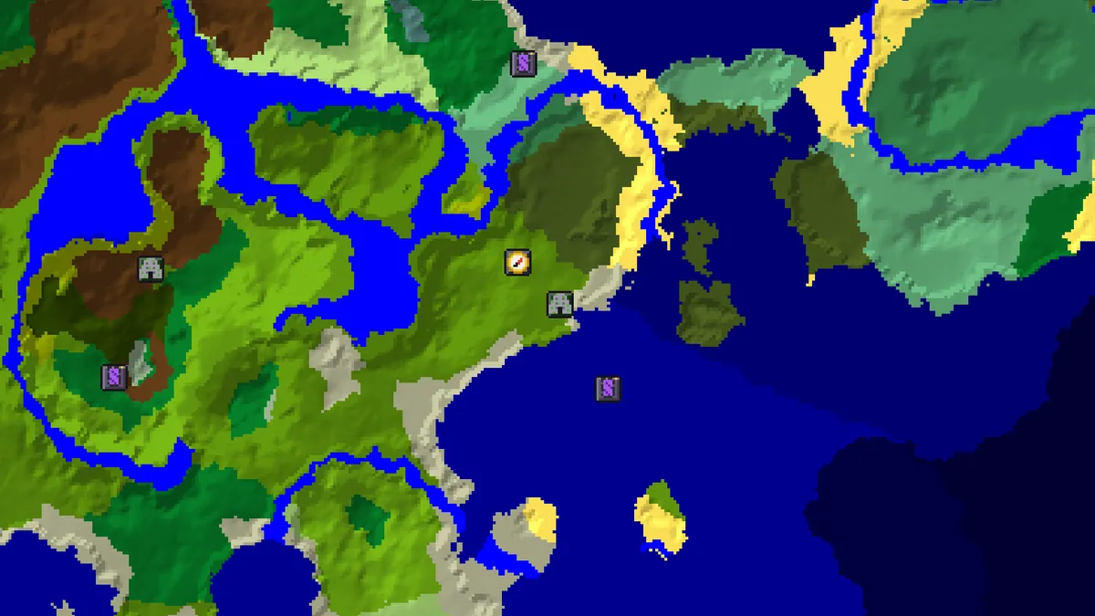 Bedrock seed map for seed 2708193002 with a jungle temple and a ruined portal next to the jungle spawn