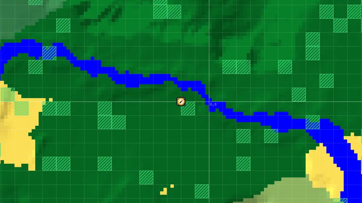 Slime chunk finder for seed 0 around spawn with slime chunks hatched