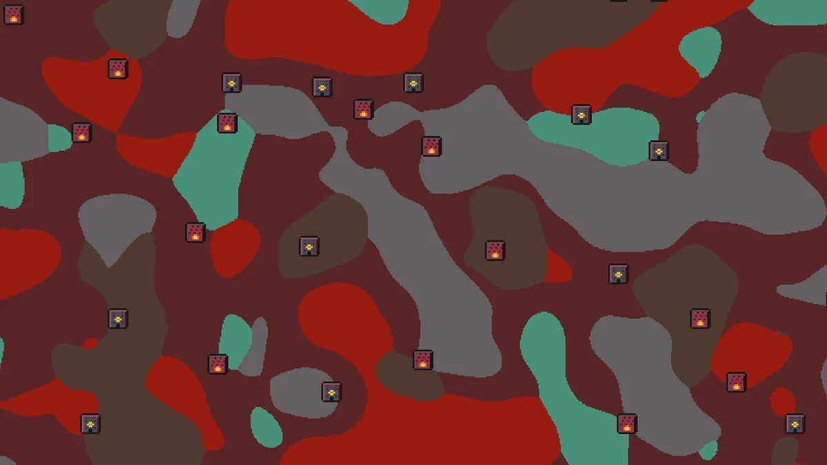 Nether view of seed 8675309123456789 around the portal position with fortress and bastion markers