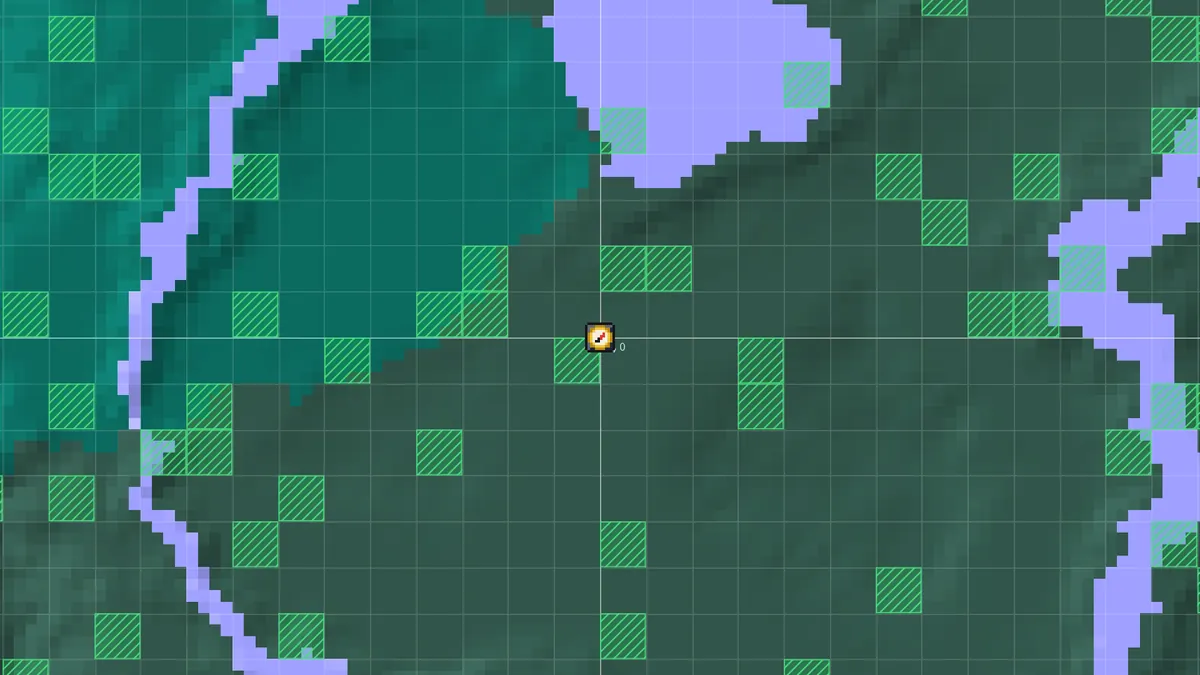 Slime chunk finder with the edition set to Bedrock, showing the fixed pattern around 0, 0
