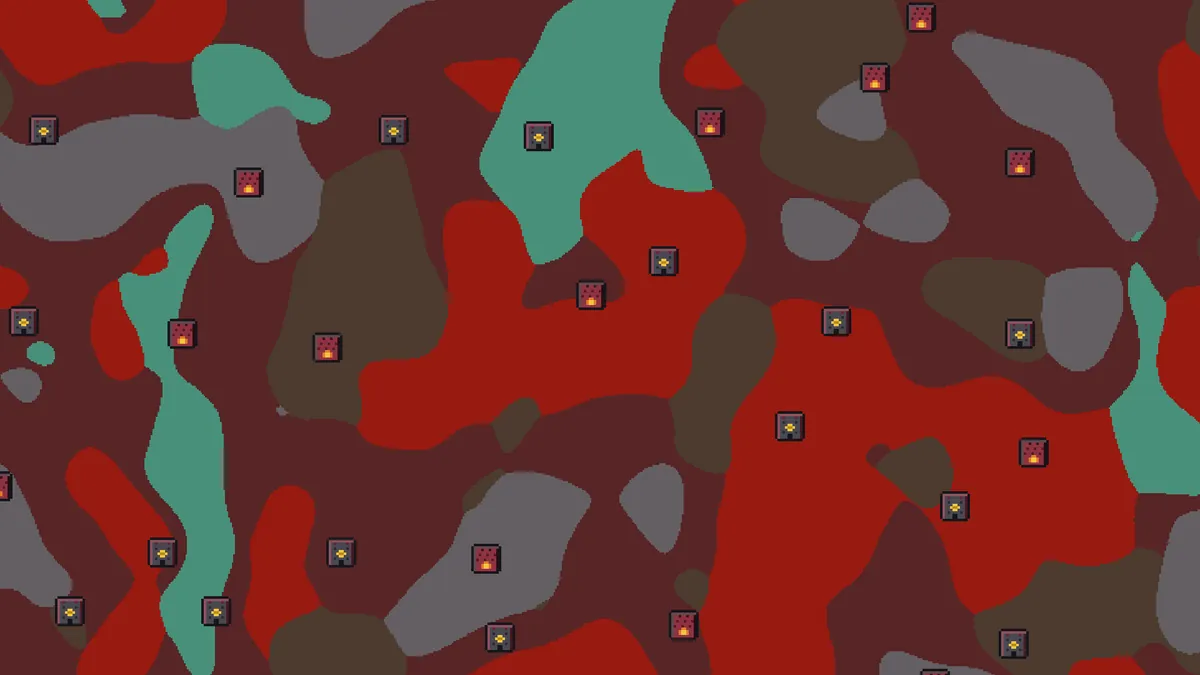 Nether view of seed 123456789 along the route to the north-western stronghold, with the fortress at -160, -304 marked