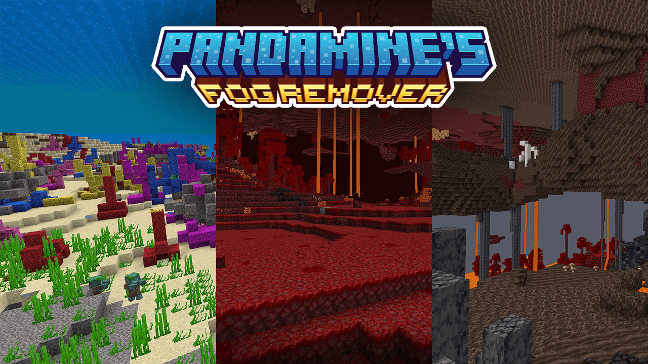 PandaMine's Fog Remover - No Fog (No Lava Fog, No Water Fog, No Nether Fog) | Clear Sight | No Fog Ultra | A&S Support screenshot 1 of 9