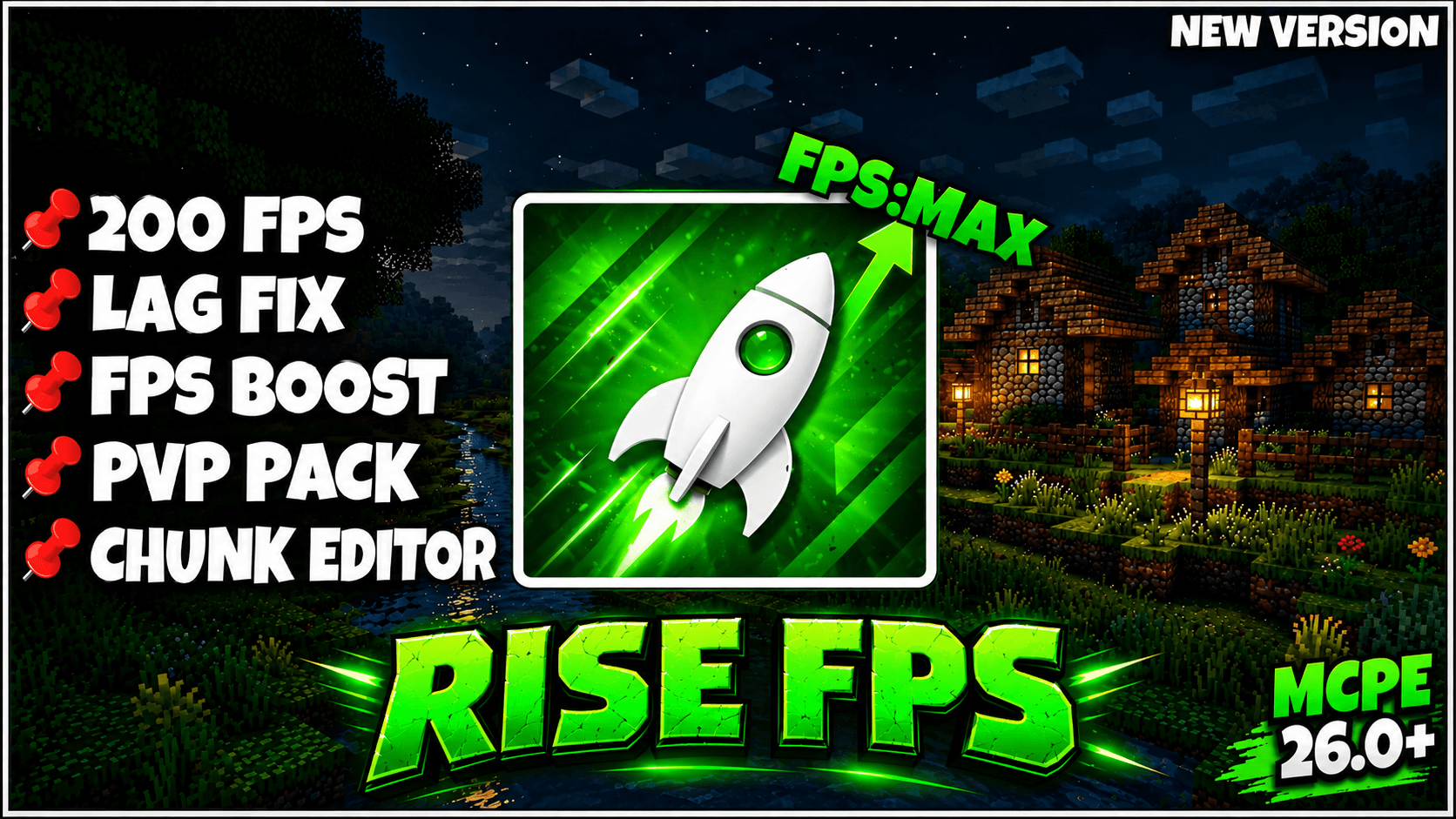 Rise FPS | Render Distance editor | FPS BOOST | FPS Optimizer | Feather Client Requirements | lunar client | Extreme FPS Boost screenshot 1 of 12