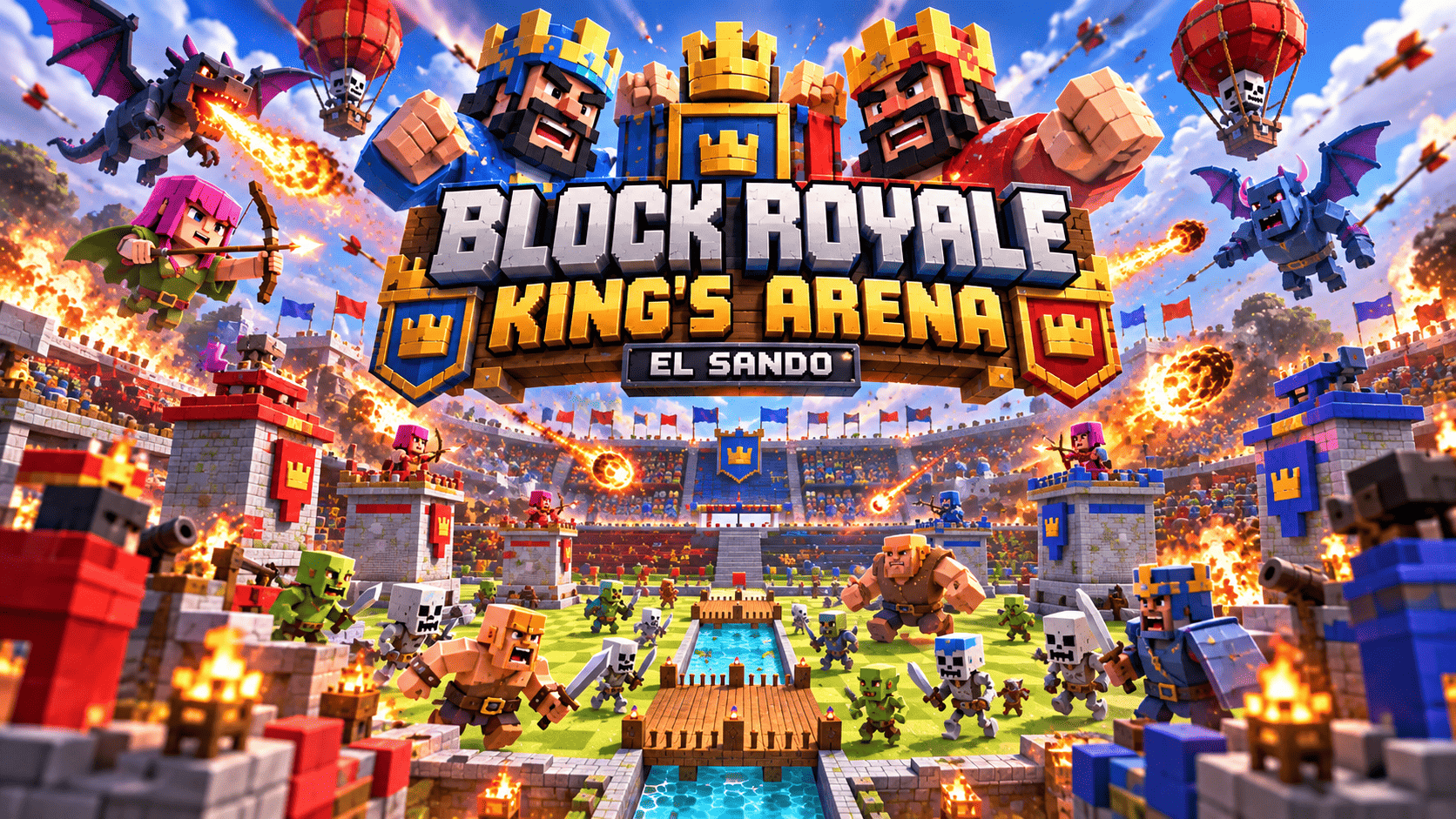 BLOCK ROYALE: KING'S ARENA Map + Addon | EL SANDO screenshot 1 of 4